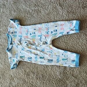 Magnificent Baby Magnetic Short Sleeve Cotton Romper- World Cities Size 6M